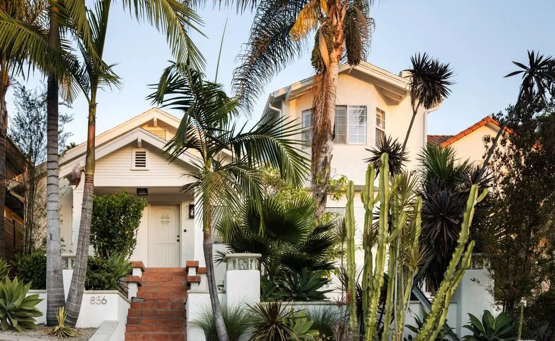 Spanish-style house after an exterior remodel